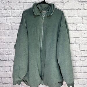 Fear of God Essentials Mens  Small Sage Green Corduroy Oversized Jacket Coat ￼